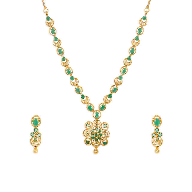 Tanishq 22KT Gold Neckwear Set for Women 2
