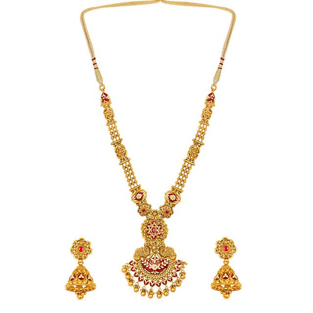 Tanishq 22KT Synthetic Stones Neckwear Set for Women 2