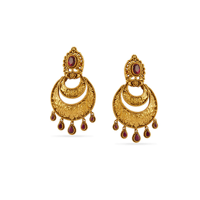 Tanishq 22 Karat Gold Earrings for Women