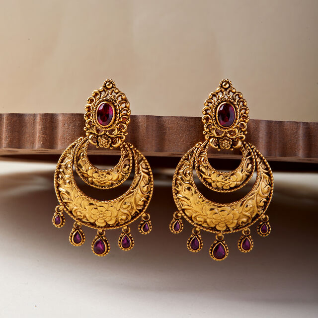 Tanishq 22 Karat Gold Earrings for Women