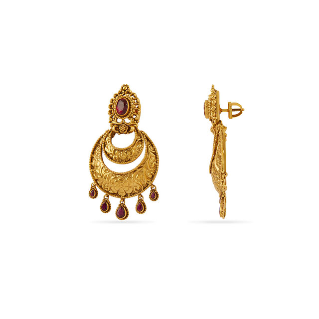 Tanishq 22 Karat Gold Earrings for Women