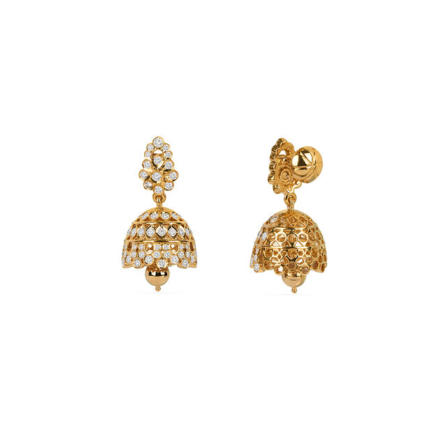 Tanishq 22KT Diamond Earrings for Women 2