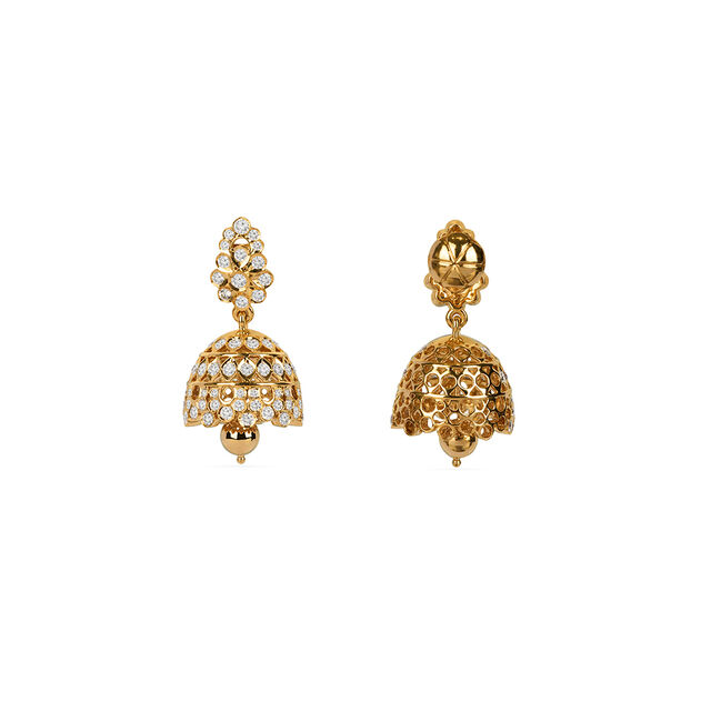 Tanishq 22KT Diamond Earrings for Women 3