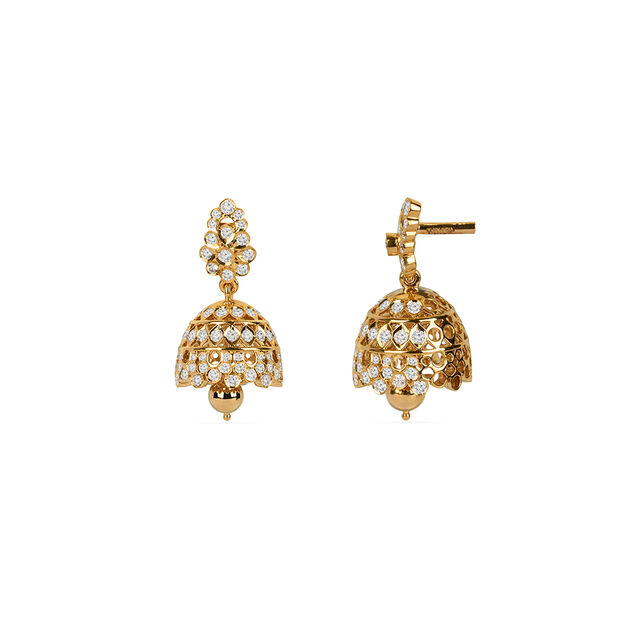 Tanishq 22KT Diamond Earrings for Women 4
