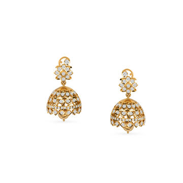 Tanishq 22KT Diamond Earrings for Women