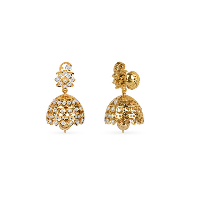 Tanishq 22KT Diamond Earrings for Women 2
