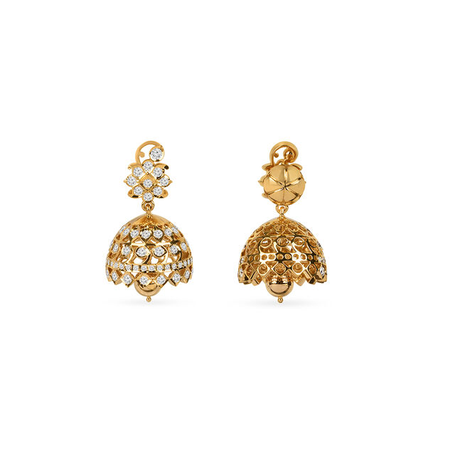 Tanishq 22KT Diamond Earrings for Women 3