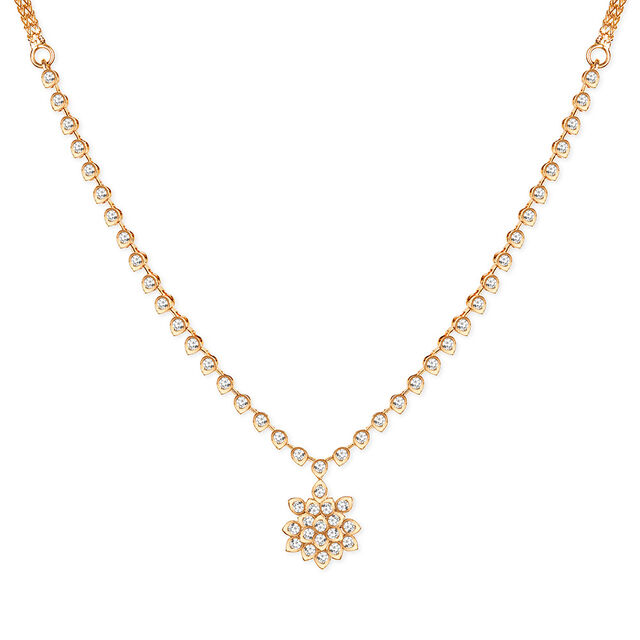 Tanishq 22KT Diamond Necklace for Women 3