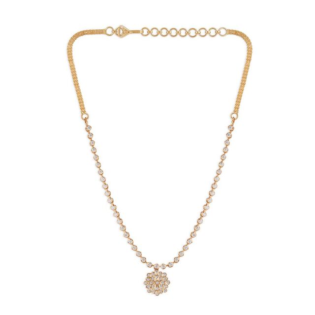Tanishq 22KT Diamond Necklace for Women 