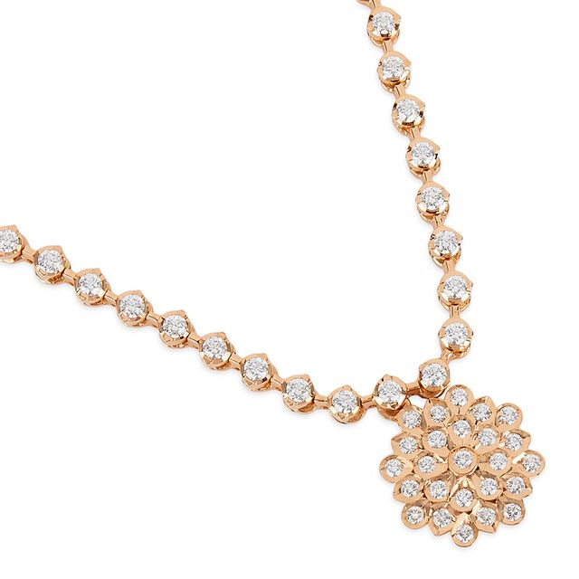 Tanishq 22KT Diamond Necklace for Women 3