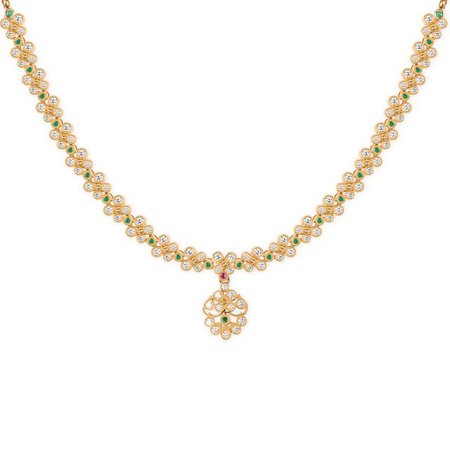 Tanishq 22KT Diamond Necklace for Women 3