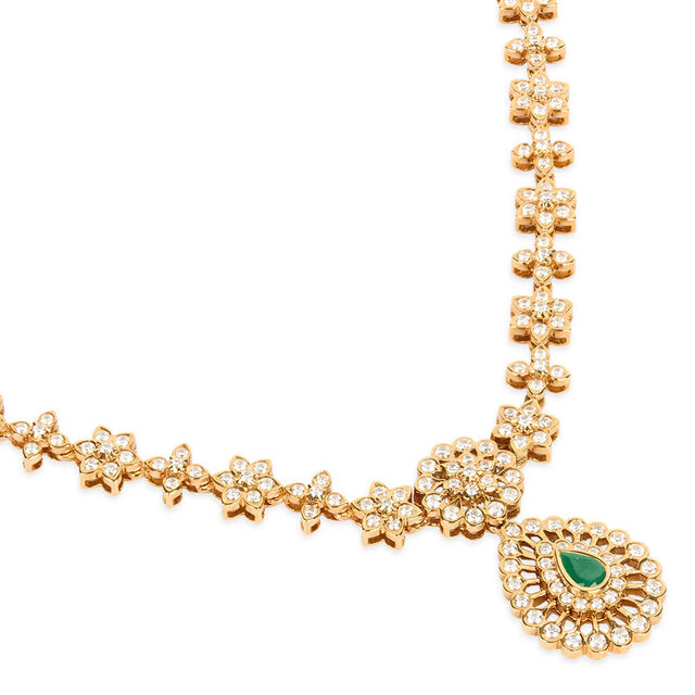 Tanishq 22KT Diamond Necklace for Women 3