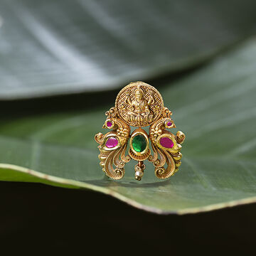 Lakshmi Kasu Gold Vanki Finger Ring