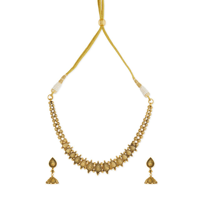 Tanishq 22KT Gold Necklace Set for Women 