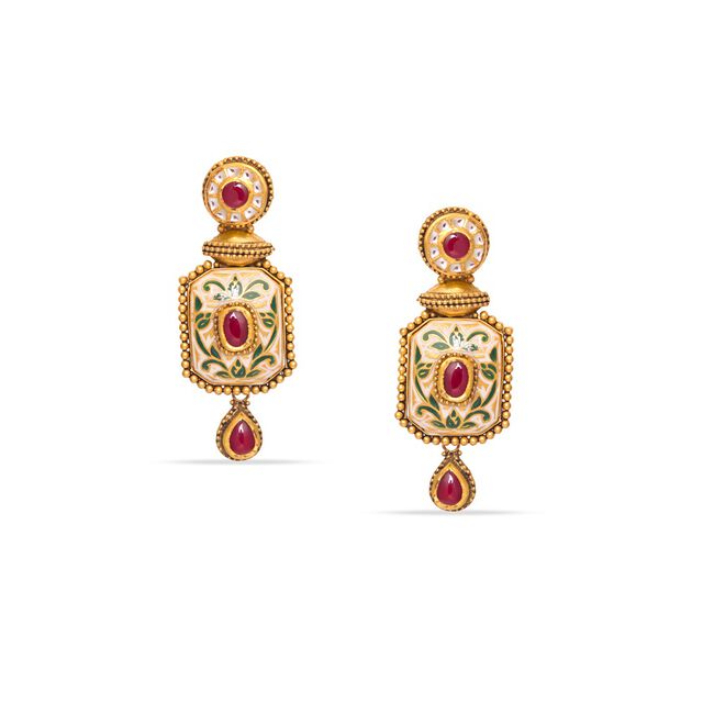 Tanishq 22KT Gold Earrings 
