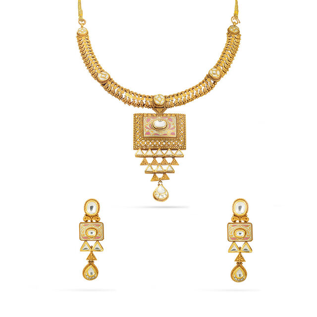Tanishq 22KT Gold Necklace Set 