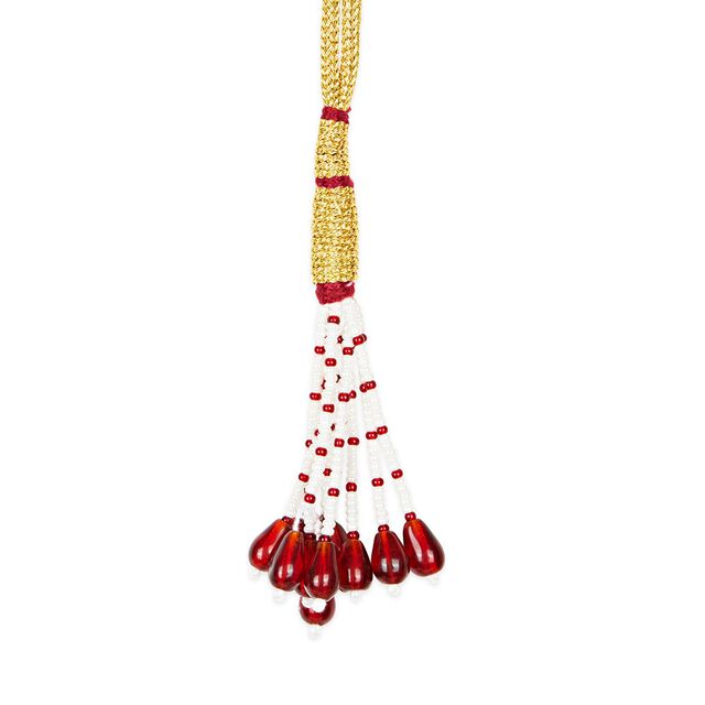 Tanishq 22KT Glass Kundan Neckwear with Earrings for Women 3