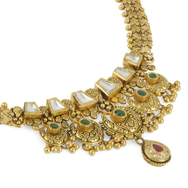 Regal Chand Bali Gold Necklace Set 3