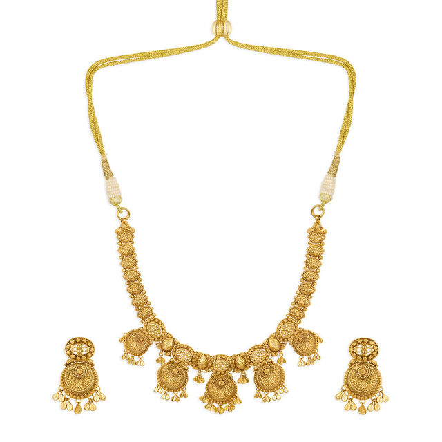 Royal Grandeur Gold Necklace Set 