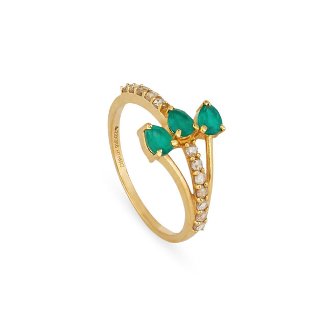 Tanishq 22KT Gold Finger Ring for Women 2