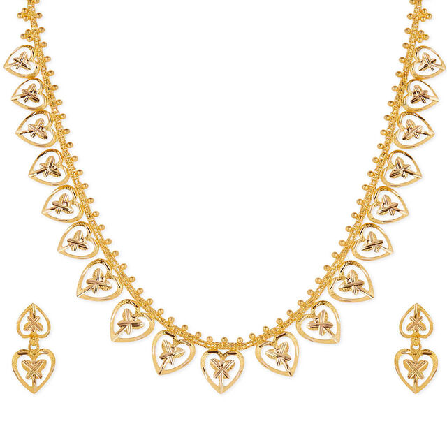 Tanishq 22KT Gold Necklace Set 