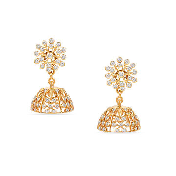 Tanishq 22KT Diamond Earrings for Women