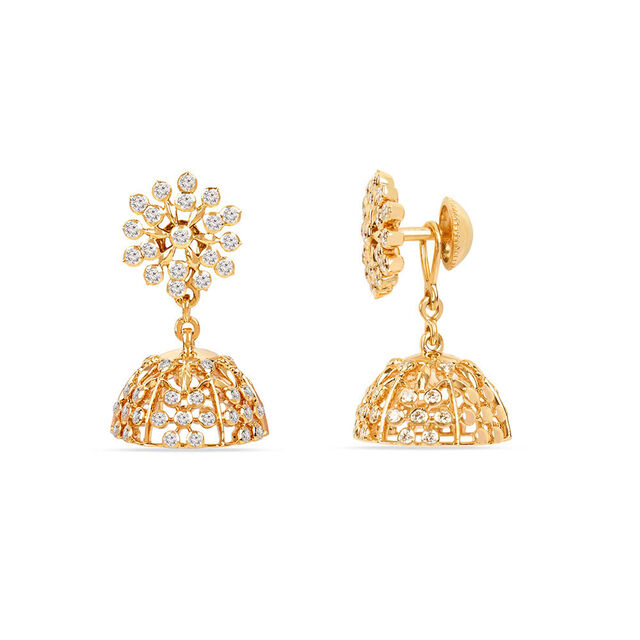 Tanishq 22KT Diamond Earrings for Women 2