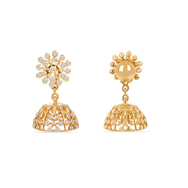 Tanishq 22KT Diamond Earrings for Women 3
