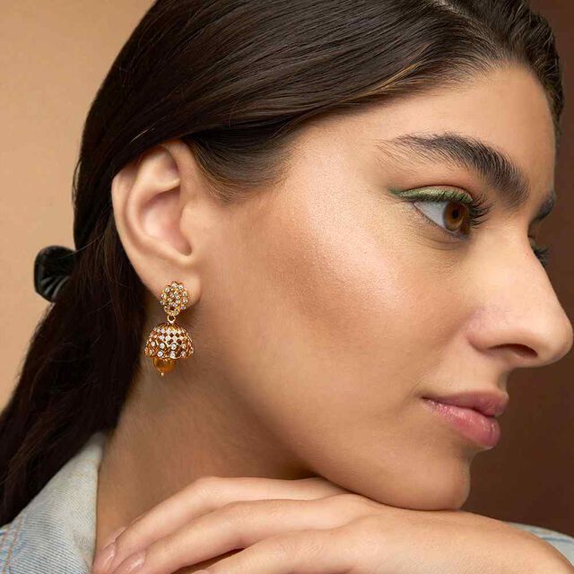 Tanishq 22KT Diamond Jhumka for Women 2