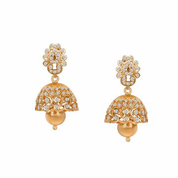 Tanishq 22KT Diamond Jhumka for Women