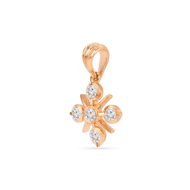 Tanishq 22KT Diamond Pendant for Women 4