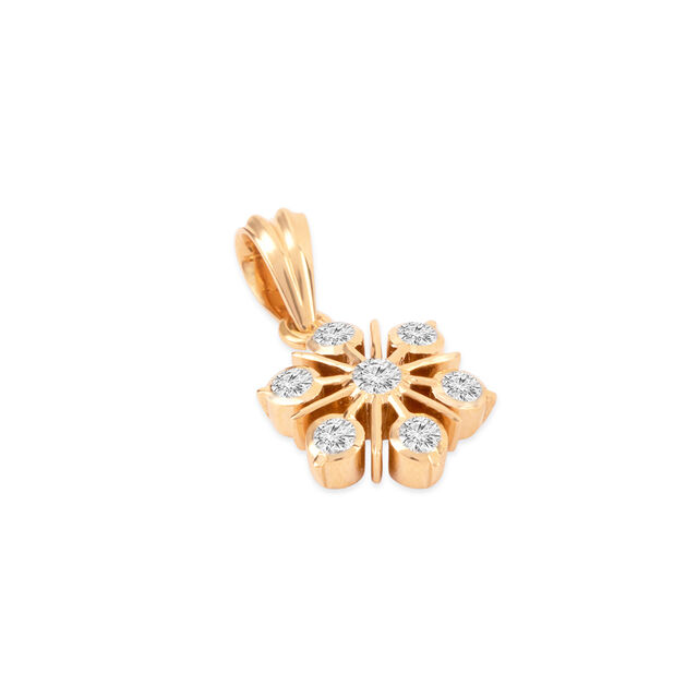 Tanishq 22KT Diamond Pendant for Women 2