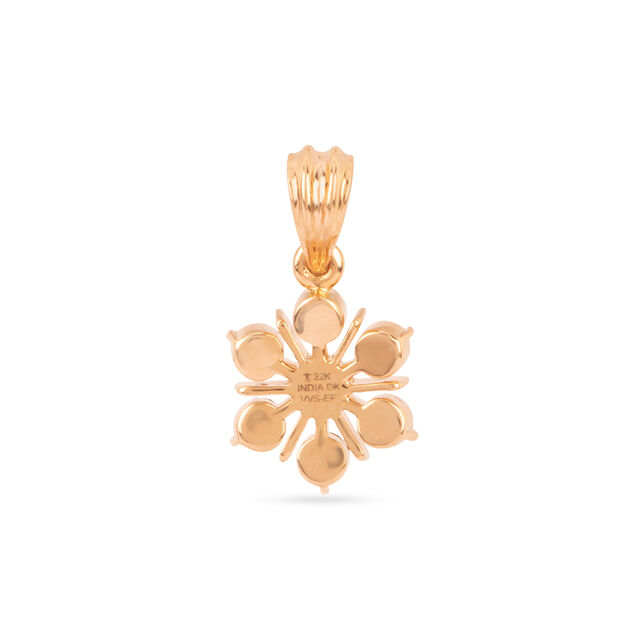 Tanishq 22KT Diamond Pendant for Women 3
