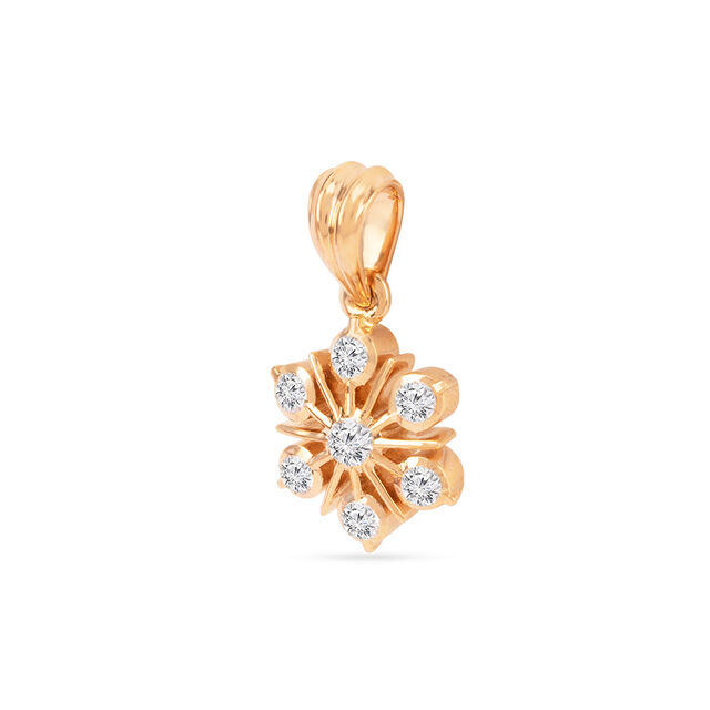 Tanishq 22KT Diamond Pendant for Women 4