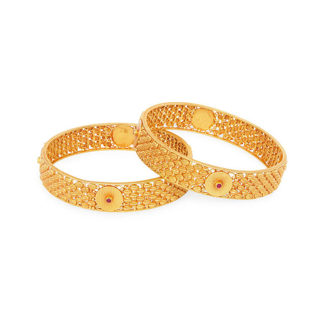 Tanishq 22KT Synthetic Stones Bangle for Women 3