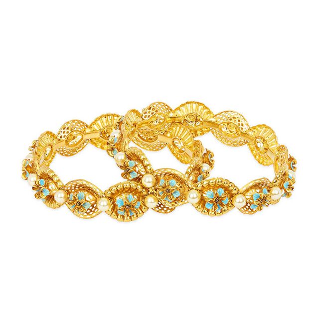 Tanishq 22KT Synthetic Stones Bangle for Women 6