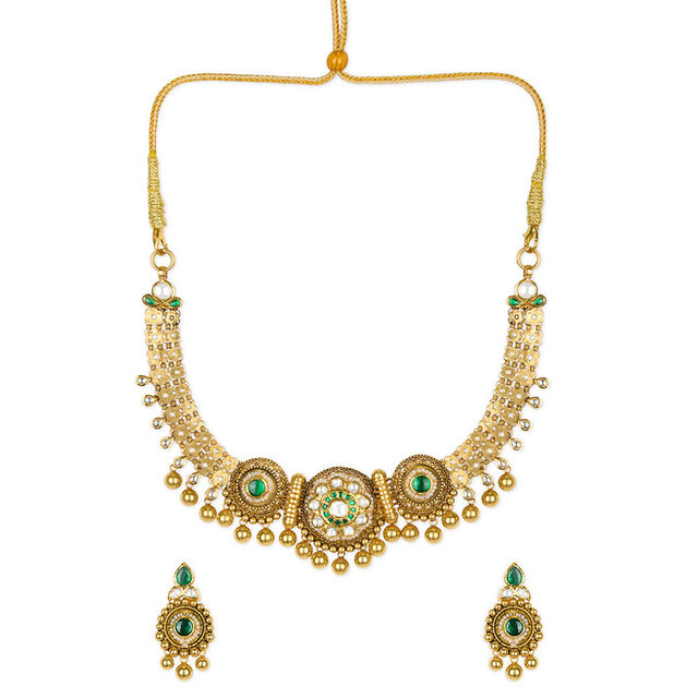 Crescent Glory Gold Necklace set 3