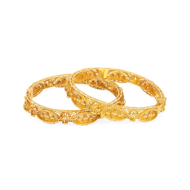 Palatial Glow Gold Bangles 4