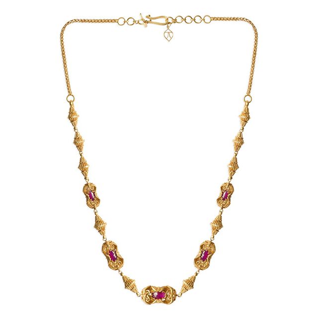 Tanishq 22KT Synthetic Stones Chain for Women 