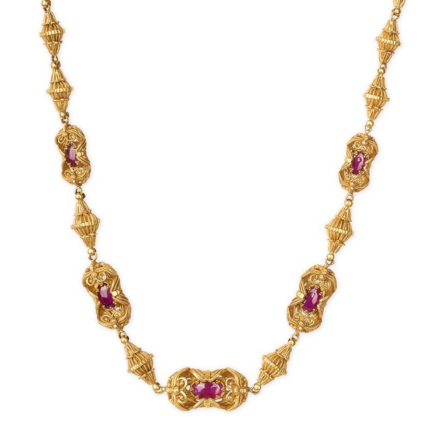 Tanishq 22KT Synthetic Stones Chain for Women 2