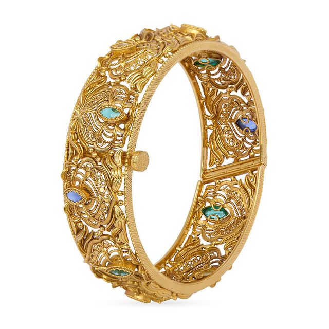 Tanishq 22KT Synthetic Stone Bangle for Women 2