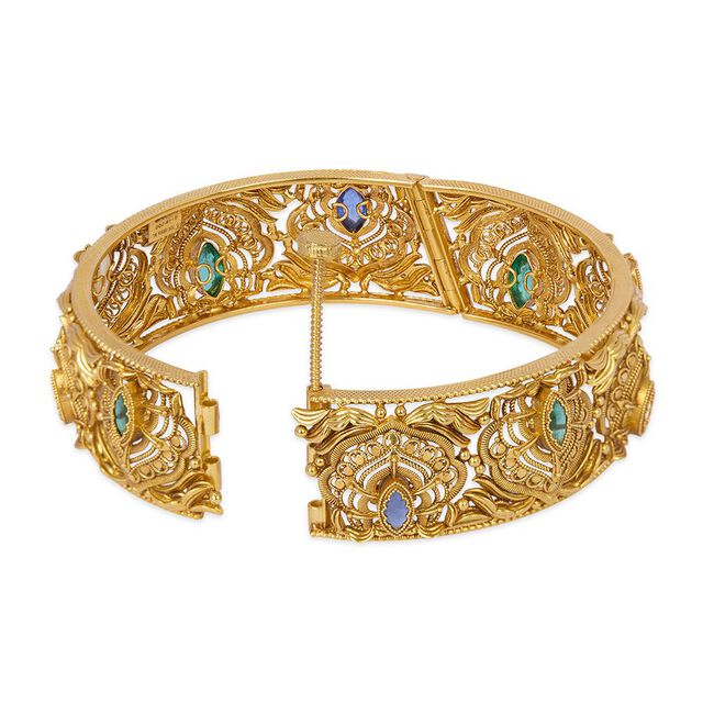 Tanishq 22KT Synthetic Stone Bangle for Women 3