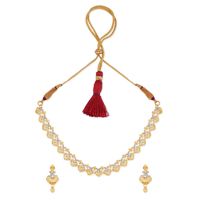 Tanishq 22KT Gold Necklace Set for Women 