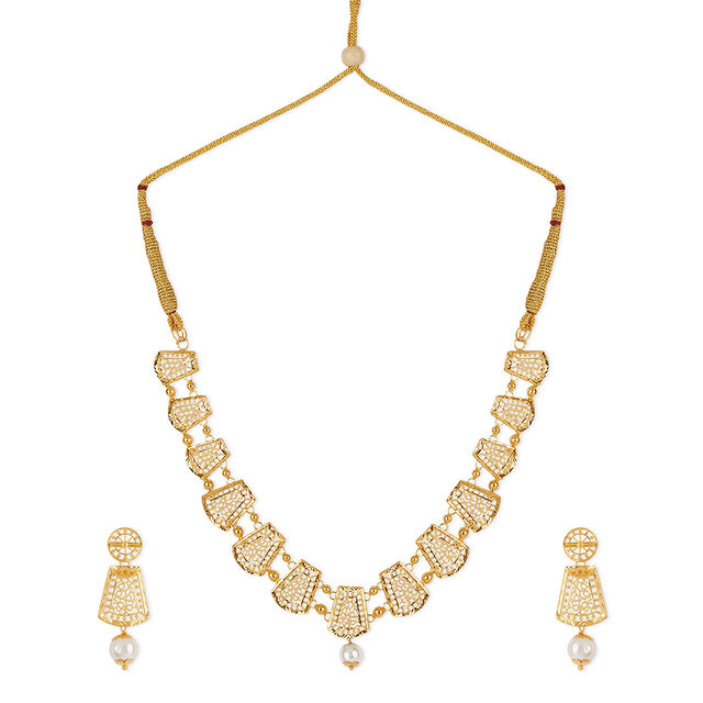 Tanishq 22KT Gold Necklace Set for Women 