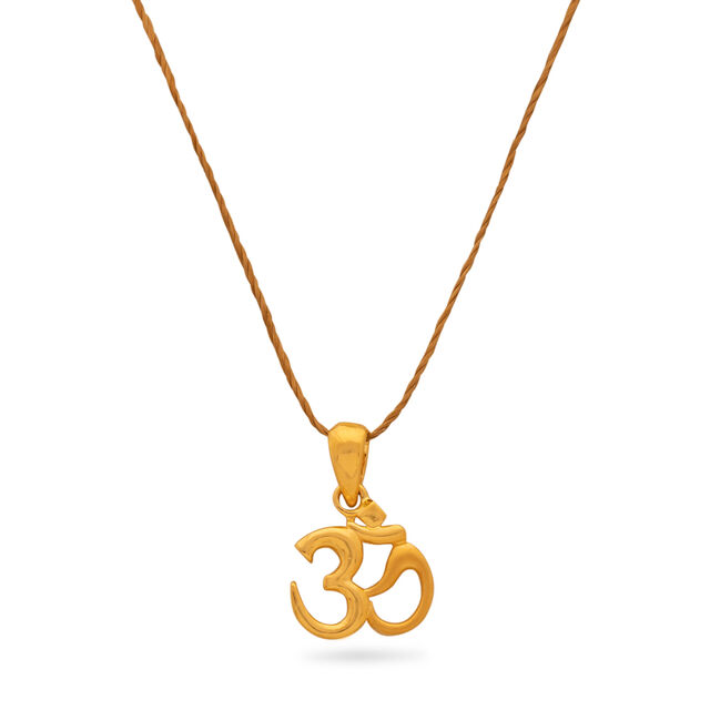 Harmonious Devotion Gold Om Pendant,,hi-res 