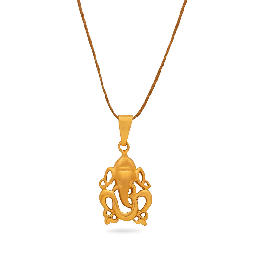 Gold ganesh pendant tanishq shop