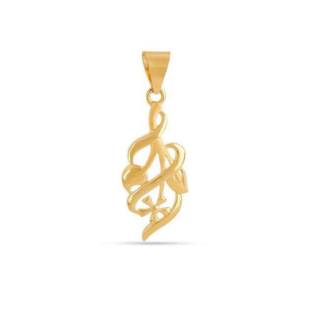 Twirl Bloom Gold Pendant 