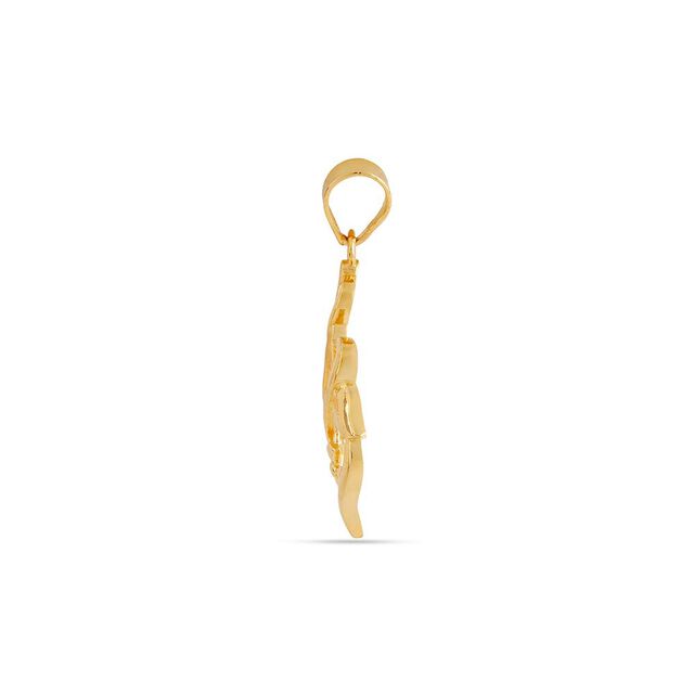 Twirl Bloom Gold Pendant 3