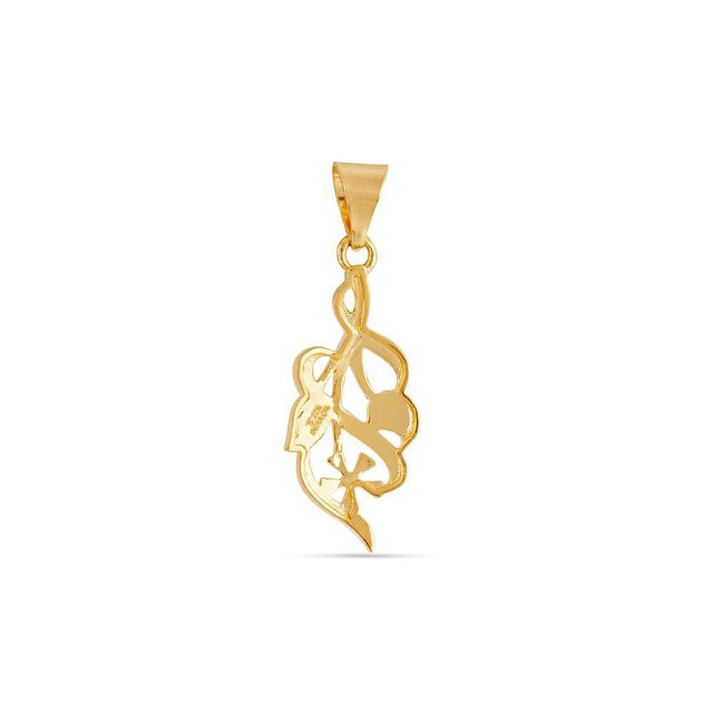 Twirl Bloom Gold Pendant 4