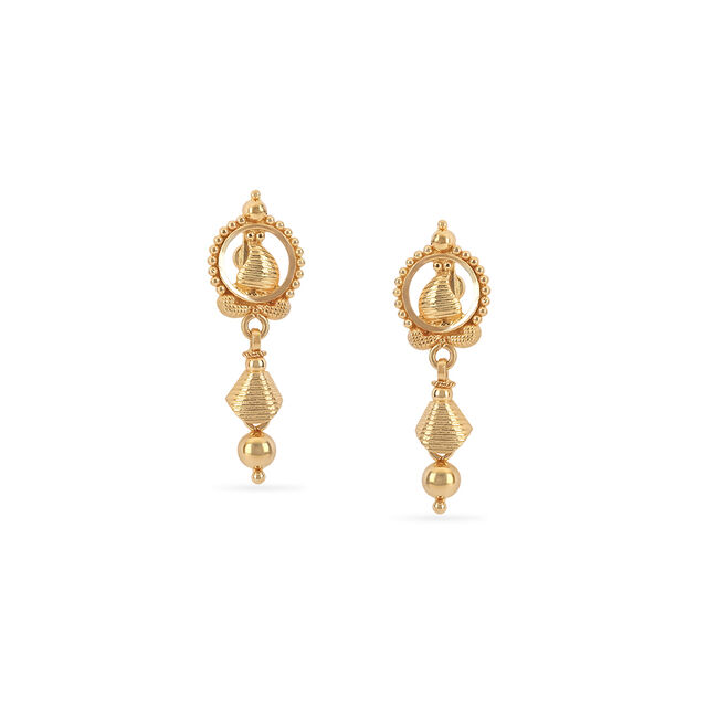 Tanishq 22 Karat Gold Earrings for Women 